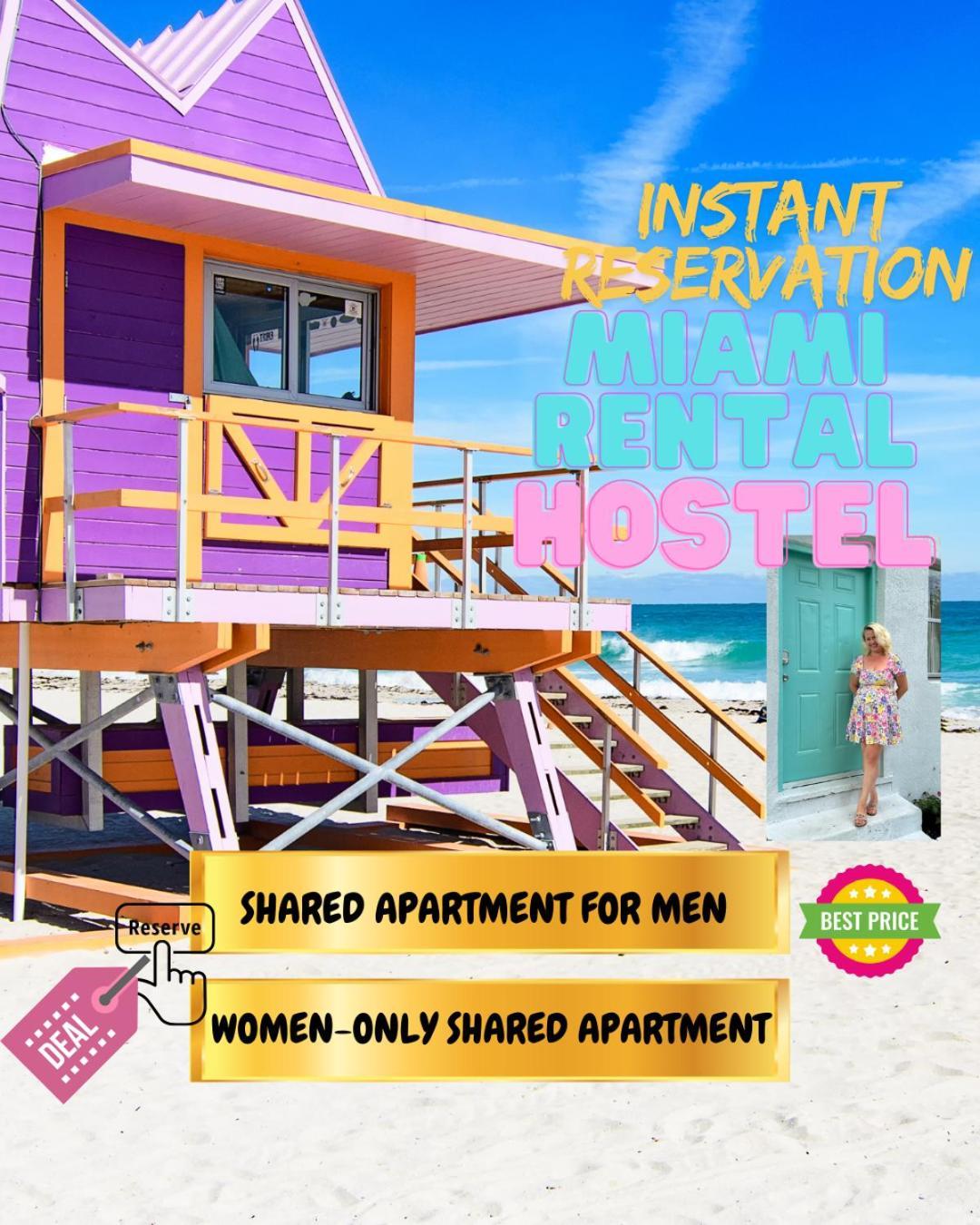 103 Miami Shared Rooms For Men Central Comfortable, Affordable 외부 사진