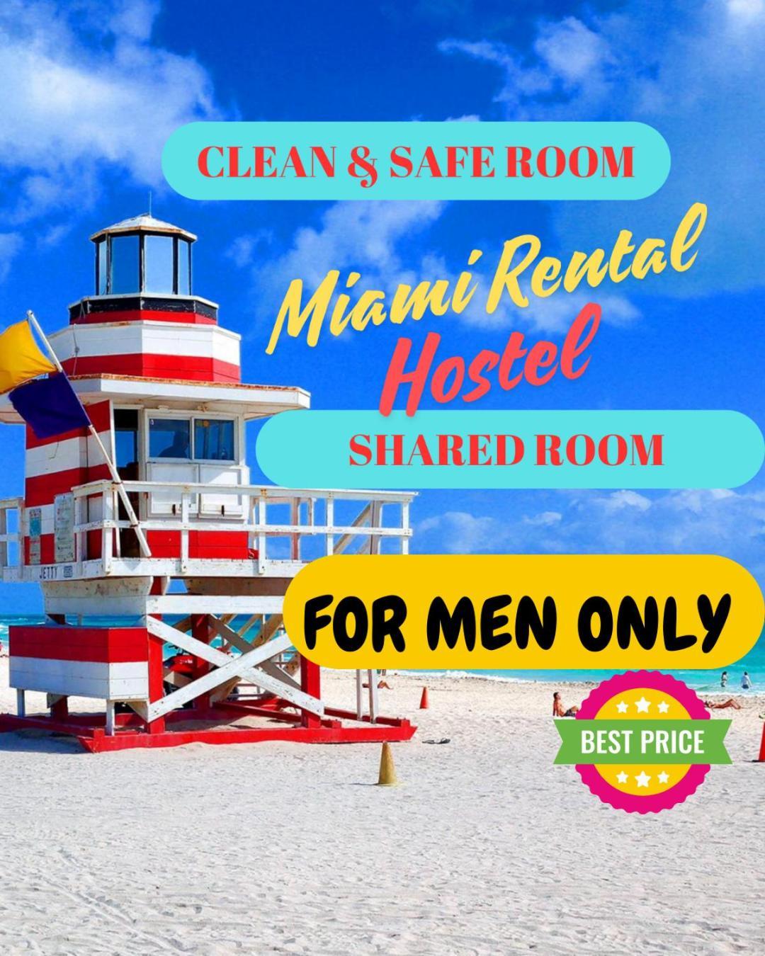 103 Miami Shared Rooms For Men Central Comfortable, Affordable 외부 사진